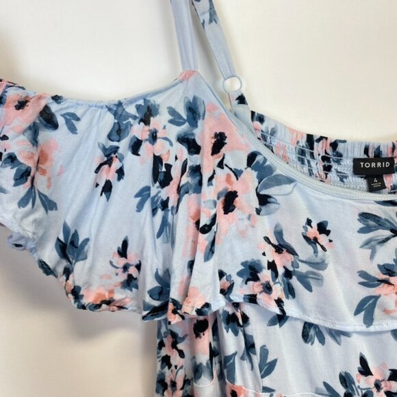 Torrid Floral Off the Shoulder Dress - Picture 4 of 14